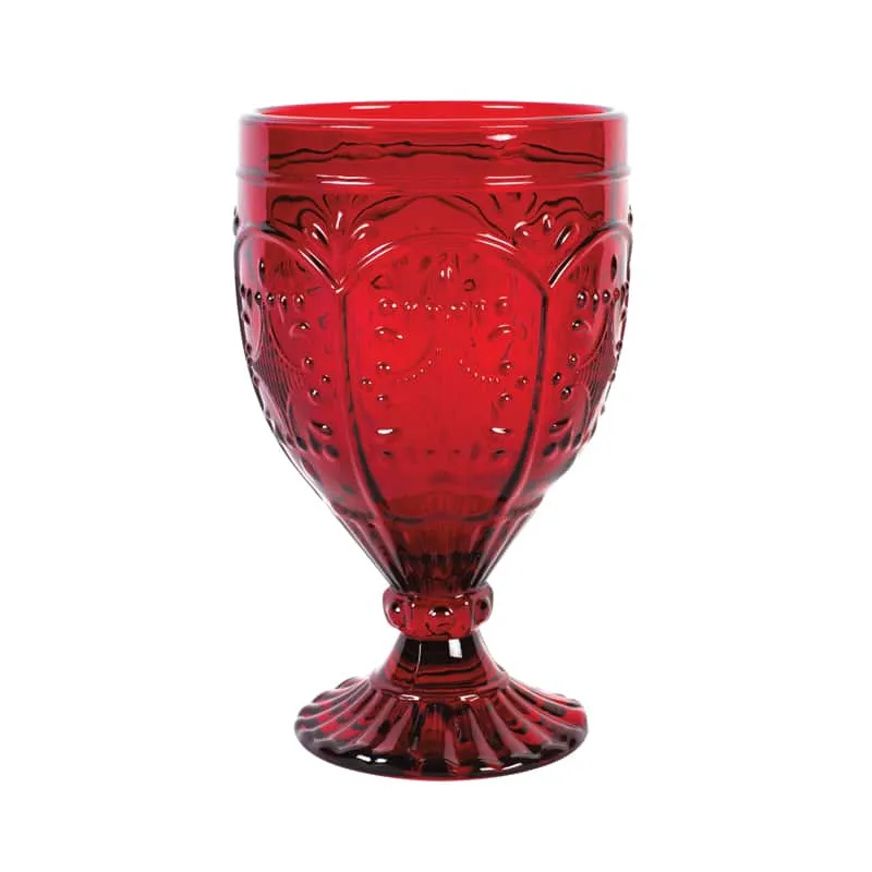 Fitz and Floyd Trestle calici vetro rossi set 4 pezzi 355 ml
