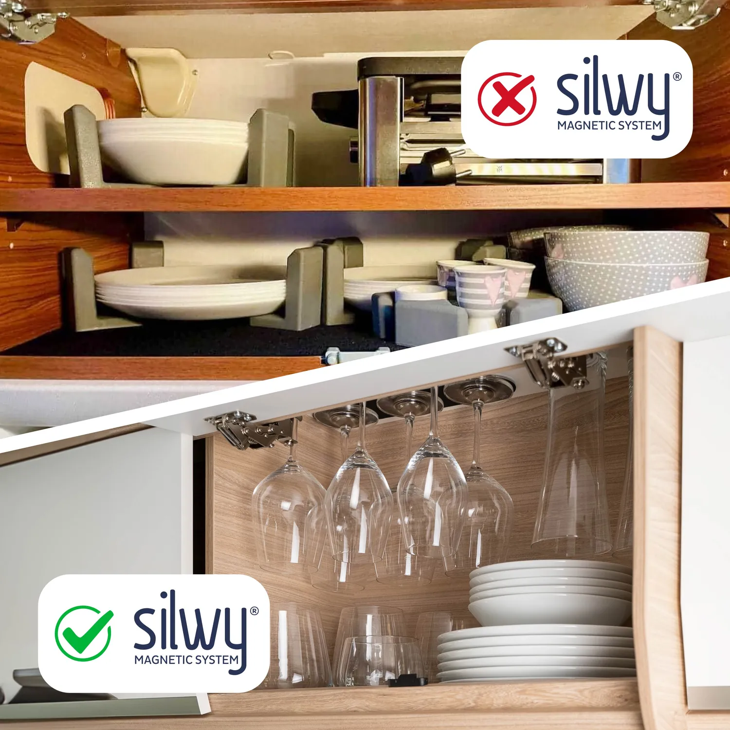Silwy Ciano set stoviglie magnetiche porcellana 8 pezzi ciano
