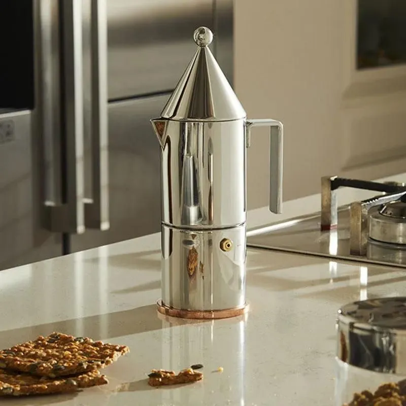 Alessi La Conica 6 tazze caffettiera acciaio