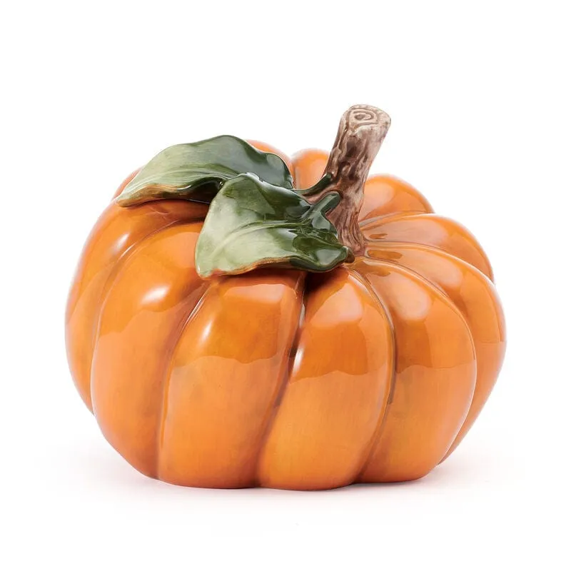 Fitz and Floyd Harvest Halloween statuine zucche set 3 pezzi terracotta
