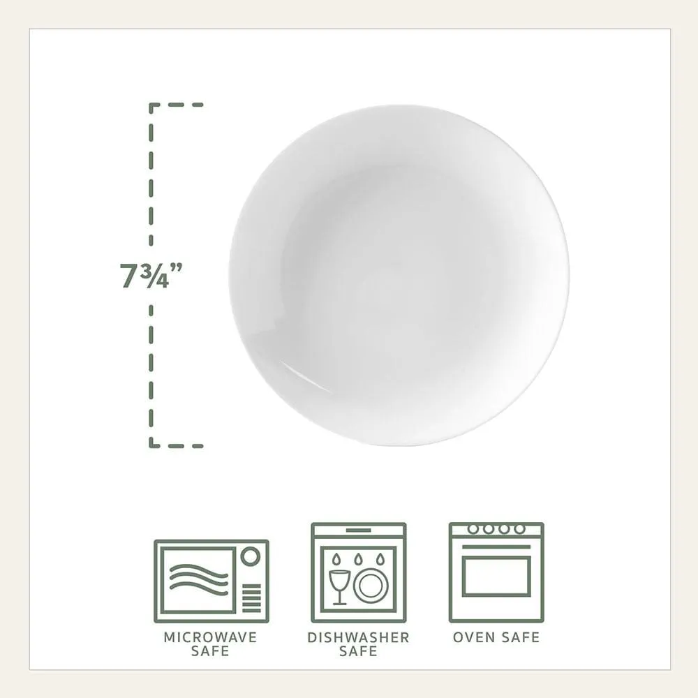 Fitz and Floyd Everyday White Coupe Piatti Insalata 19,7cm 4Pz