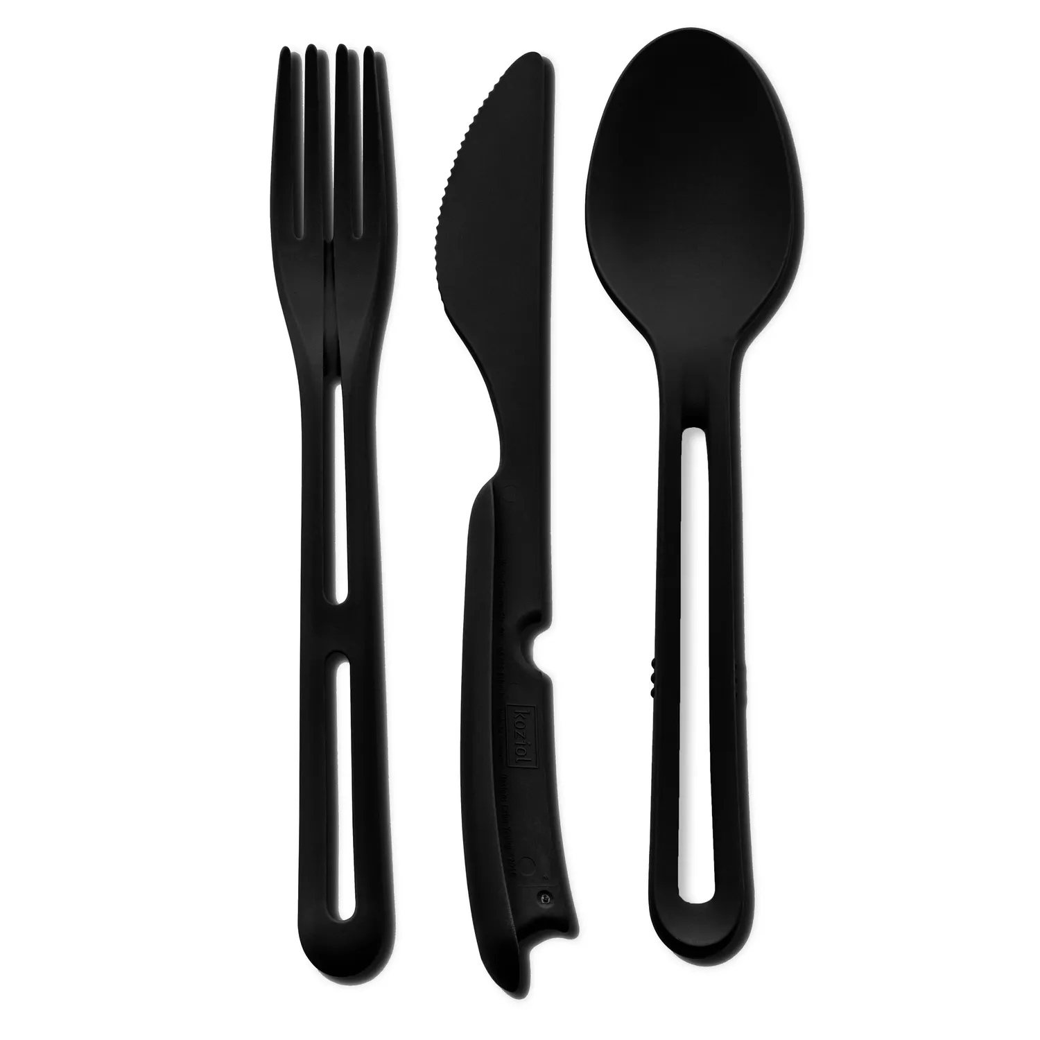 Silwy Tricky Black set posate 3 pezzi plastica