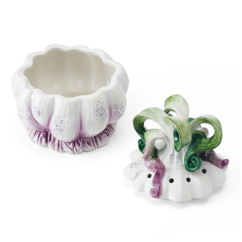 Fitz and Floyd Sicily Green agliiera terracotta verde aglio