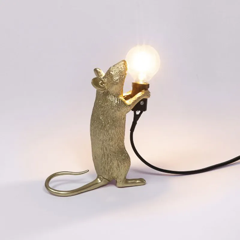 Seletti Mouse Lamp lampada topo oro in piedi LED