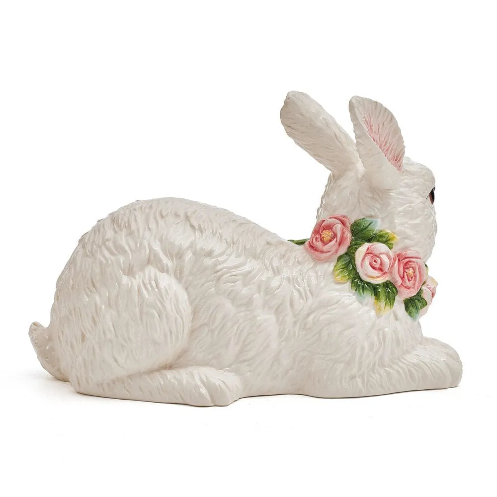 Fitz and Floyd La Fleur Rabbit statuina coniglio sdraiato
