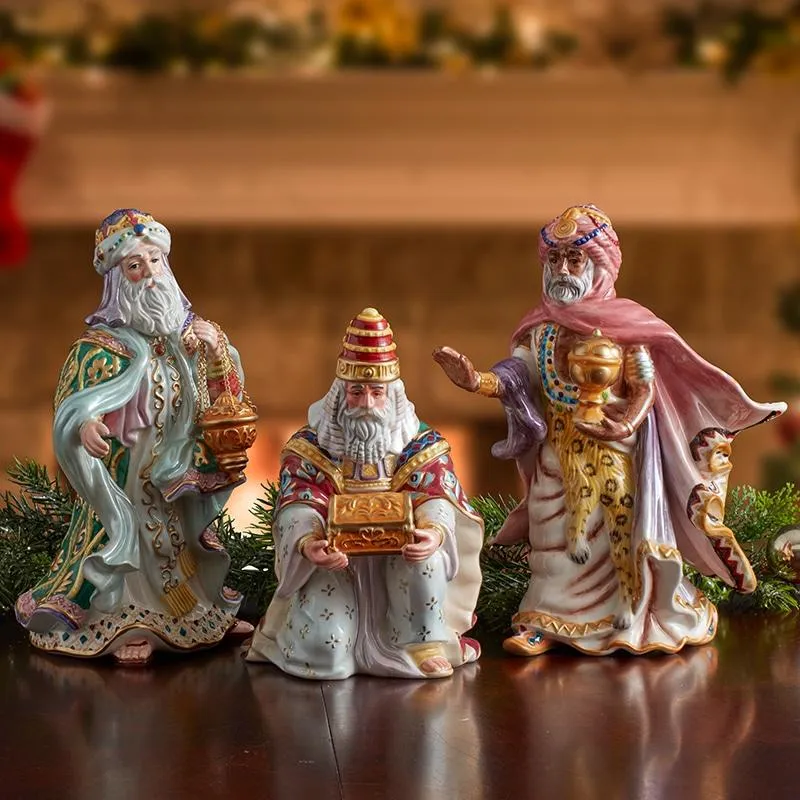 Fitz and Floyd Nativity statuina Re Magio Nubiano 28 cm presepe