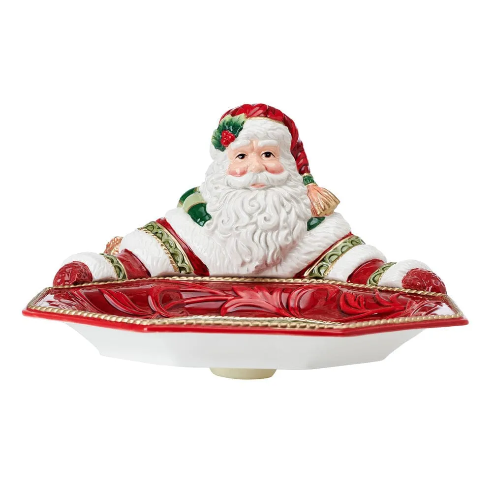 Fitz and Floyd Telluride Santa ciotola portata maiolica natale
