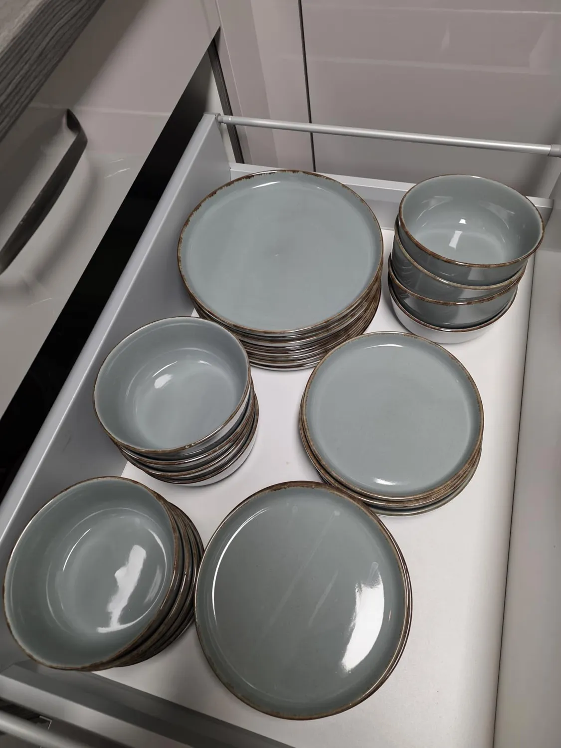 Pure Living Rustic servizio piatti 18 pezzi blu fumo ceramica