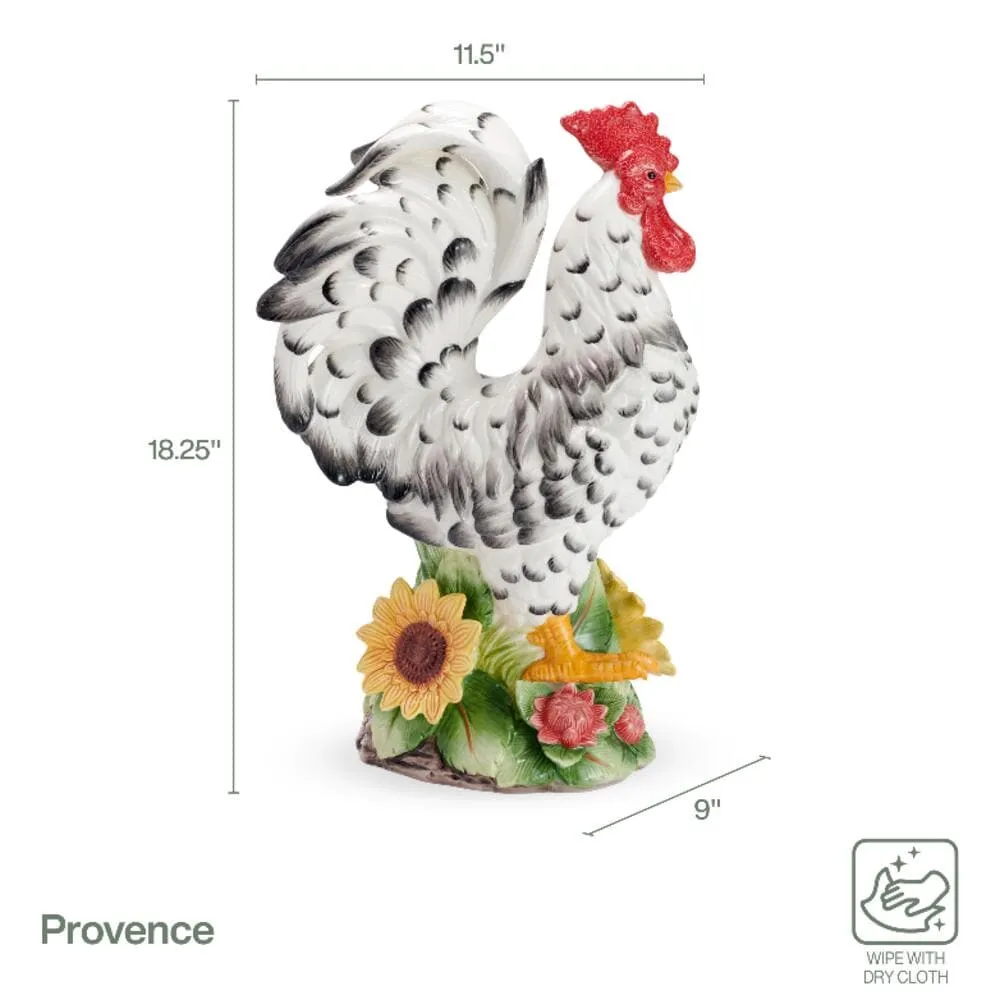 Fitz and Floyd Provence Sunflower statuetta gallo 46 cm terracotta