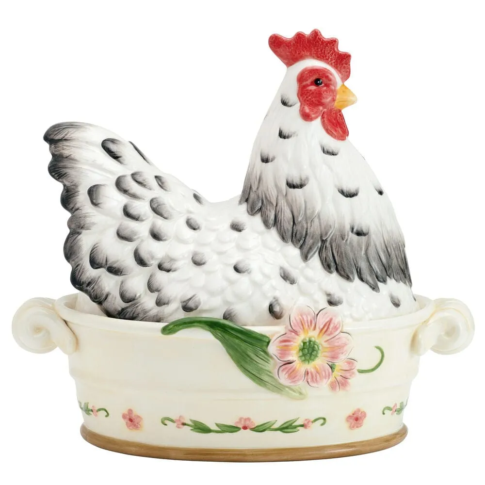 Fitz and Floyd Provence Hen zuppiera coperta gallina