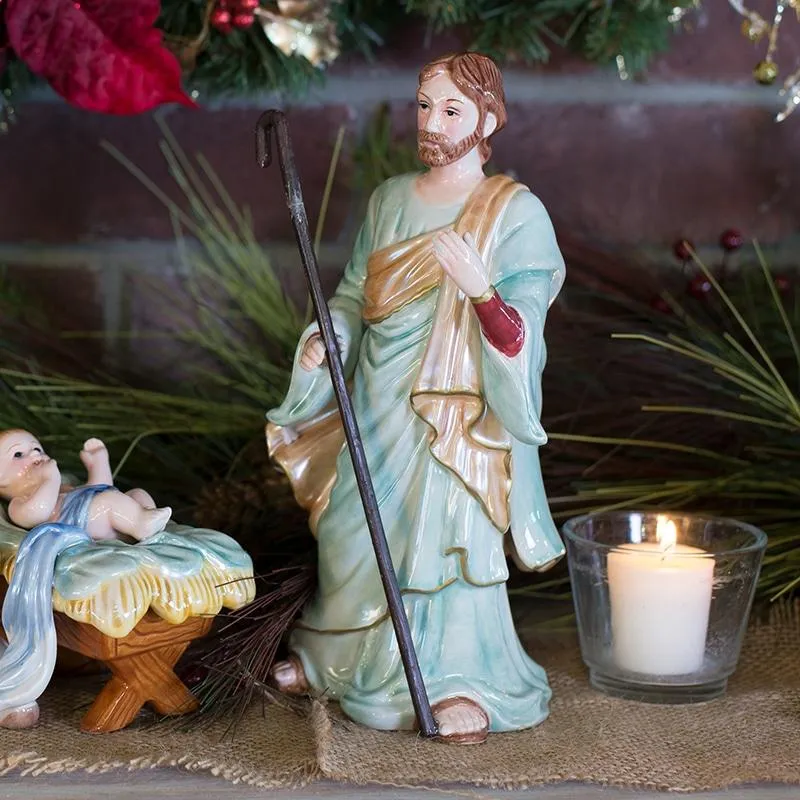 Fitz and Floyd Nativity Joseph statuina presepe 24 cm terracotta