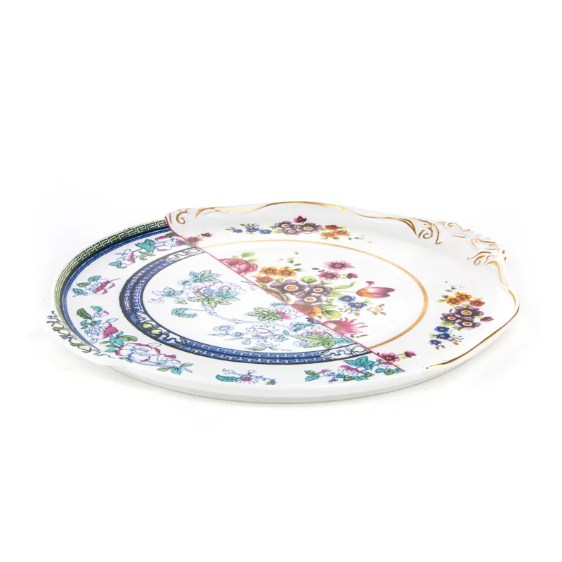 Seletti Hybrid Dorotea vassoio tondo bone china