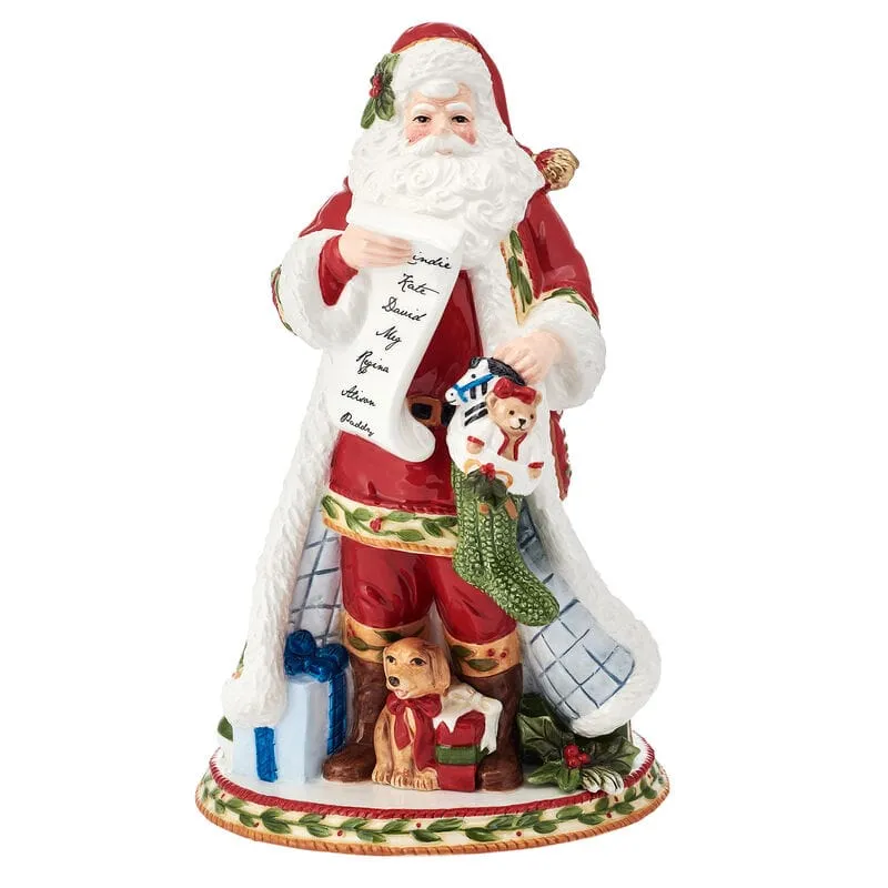 Fitz and Floyd Santa's Gift statuetta Babbo Natale 12 pollici