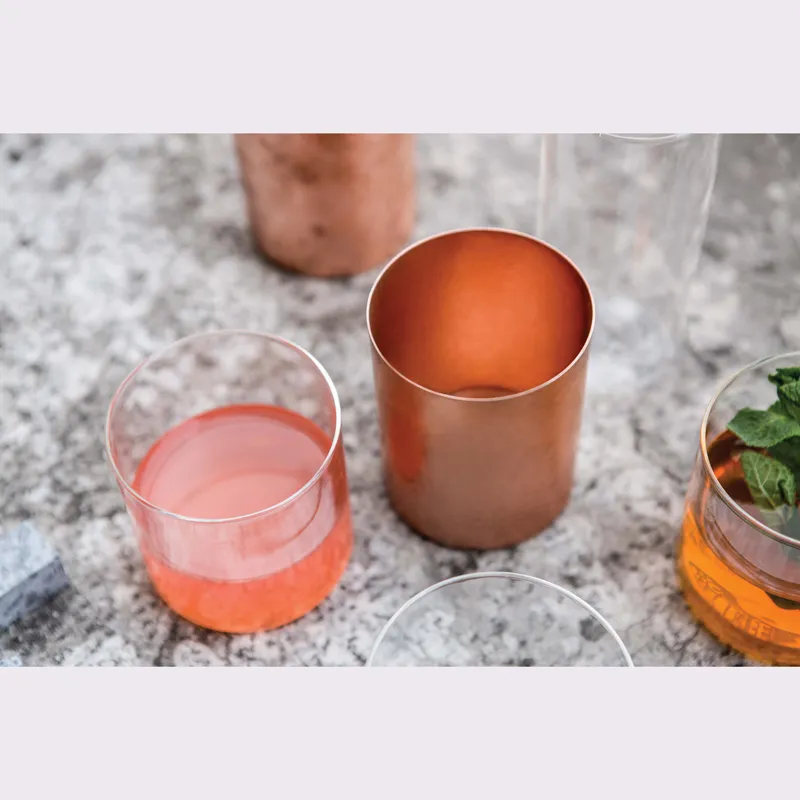 KnIndustrie Lime Mule tumbler rame satinato
