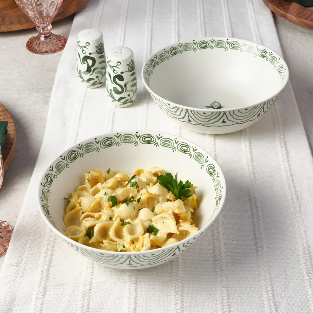 Fitz and Floyd Sicily Green set 2 ciotole + sale e pepe