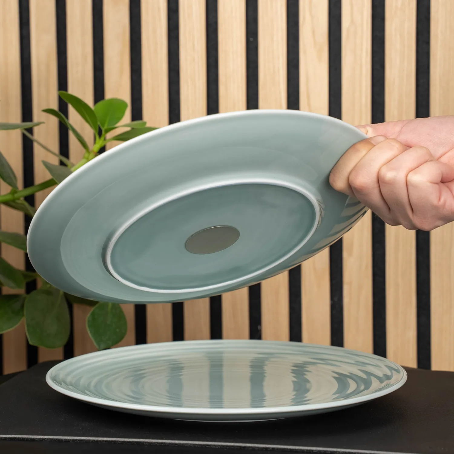 Silwy Ciano piatto magnetico porcellana 26 cm ciano