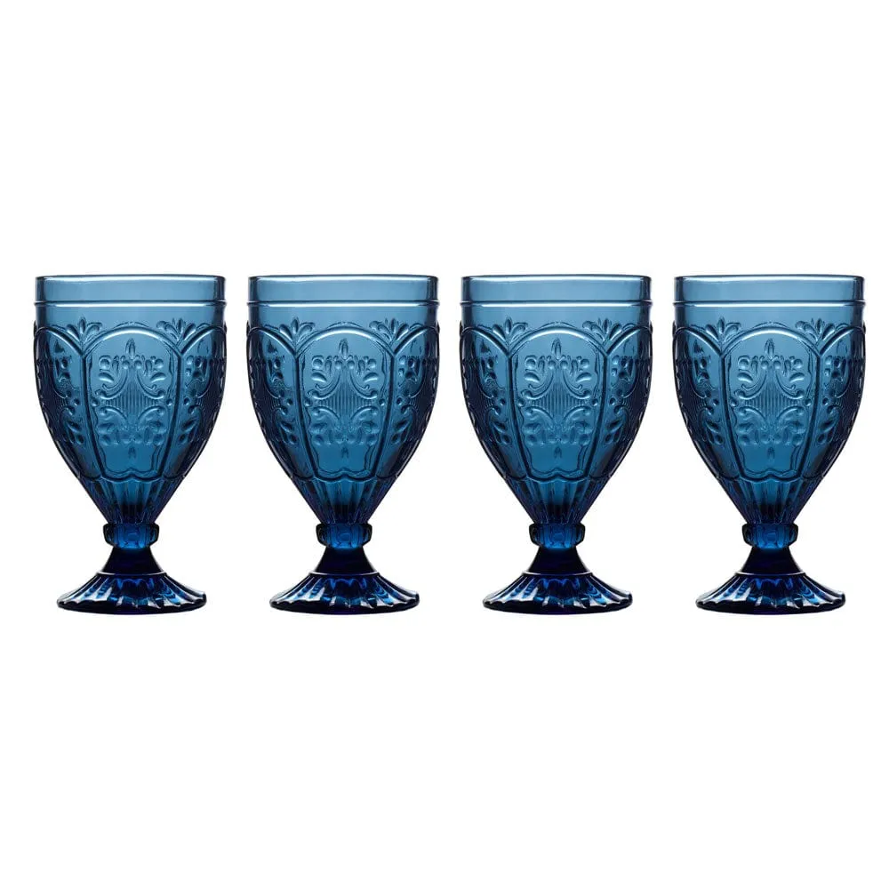 Fitz and Floyd Trestle set 4 bicchieri indaco 354 ml