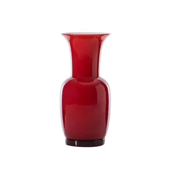 Venini Opalino vaso Fazzoletto medio rosso