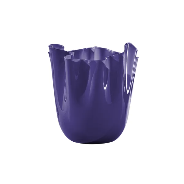 Venini Fazzoletto Opalino vaso vetro soffiato