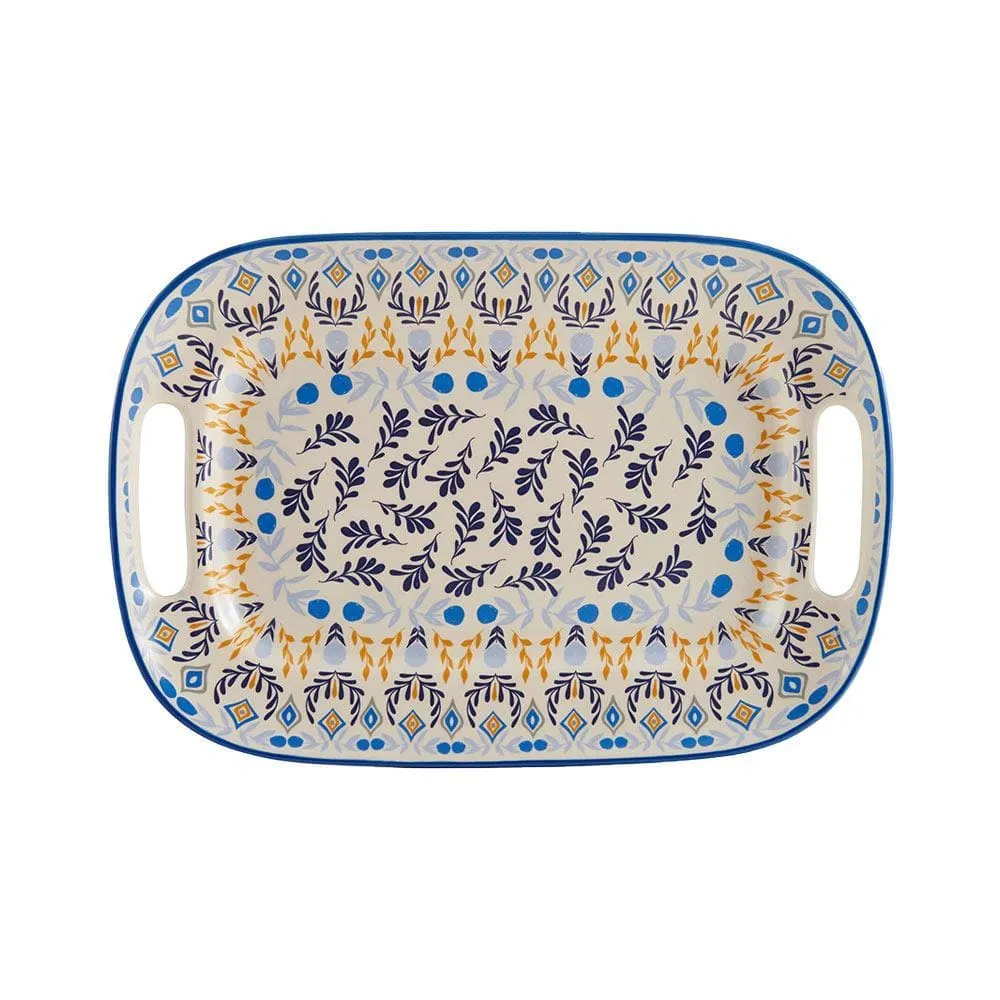Fitz and Floyd Madeline vassoio portata 38 cm blu oro
