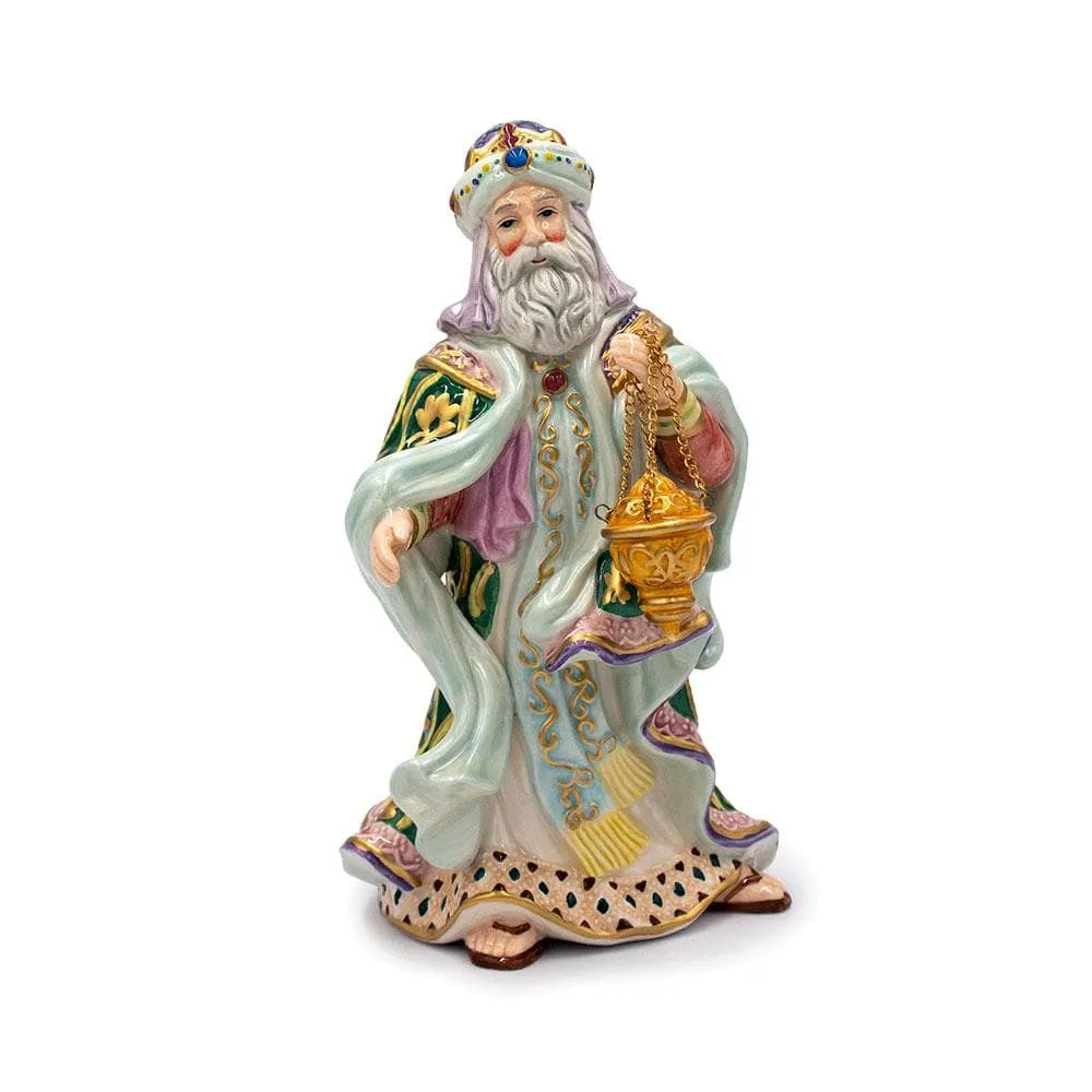 Fitz and Floyd Nativity Re Magio Arabo presepe 23,5 cm ceramica