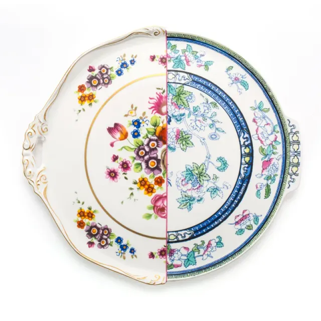 Seletti Hybrid Dorotea vassoio tondo bone china