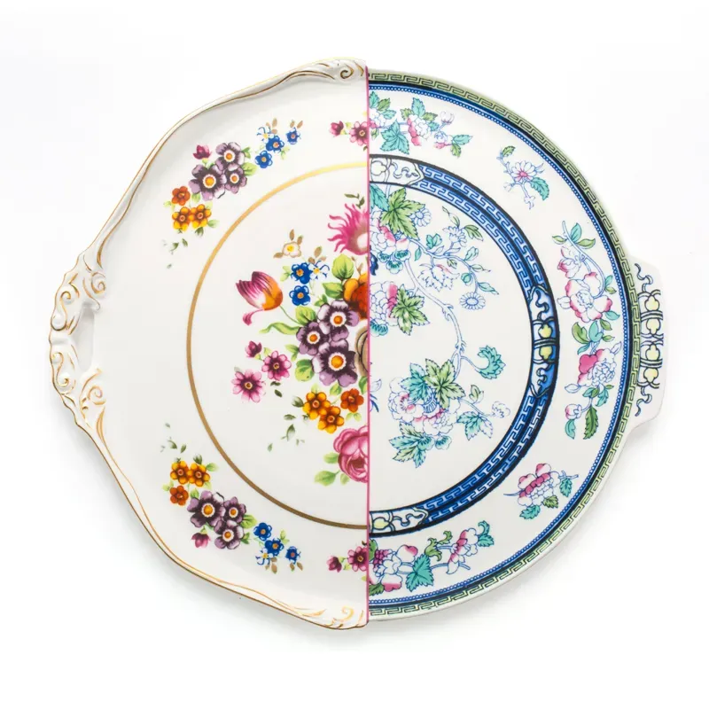 Seletti Hybrid Dorotea vassoio tondo bone china