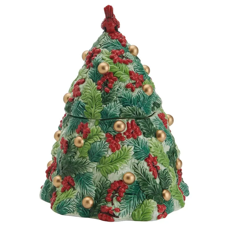 Fitz and Floyd Christmas Tree biscottiera albero Natale verde