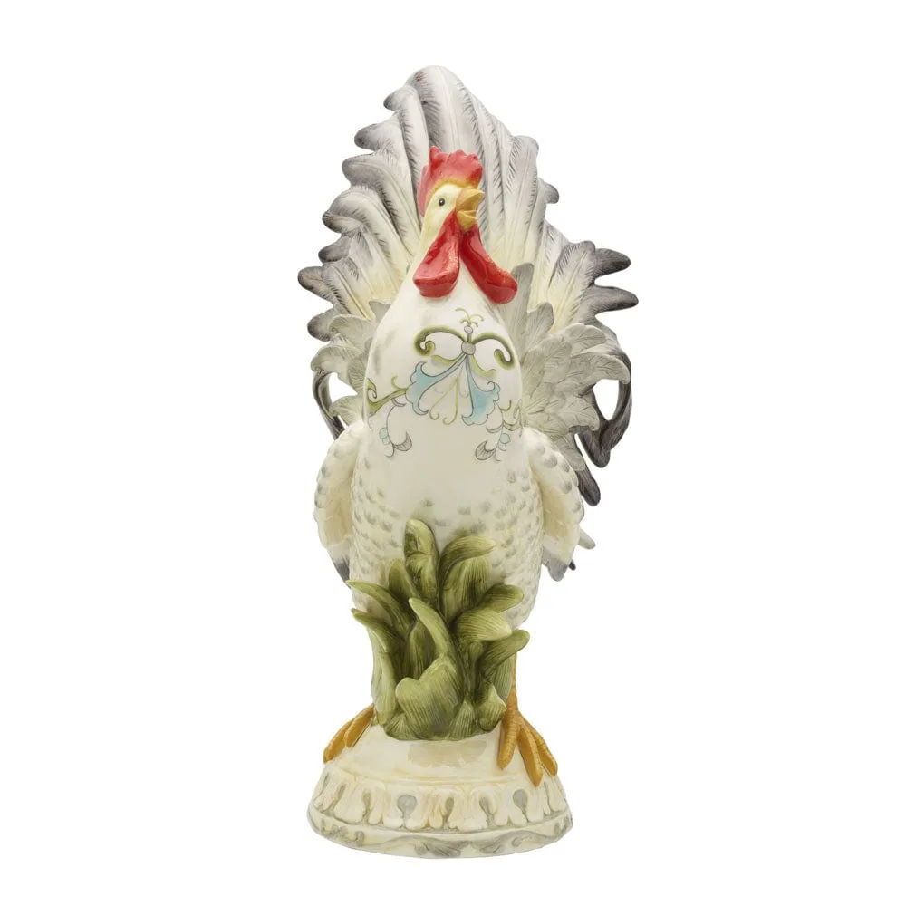 Fitz and Floyd Lantana statuetta galletto ceramica 52 cm