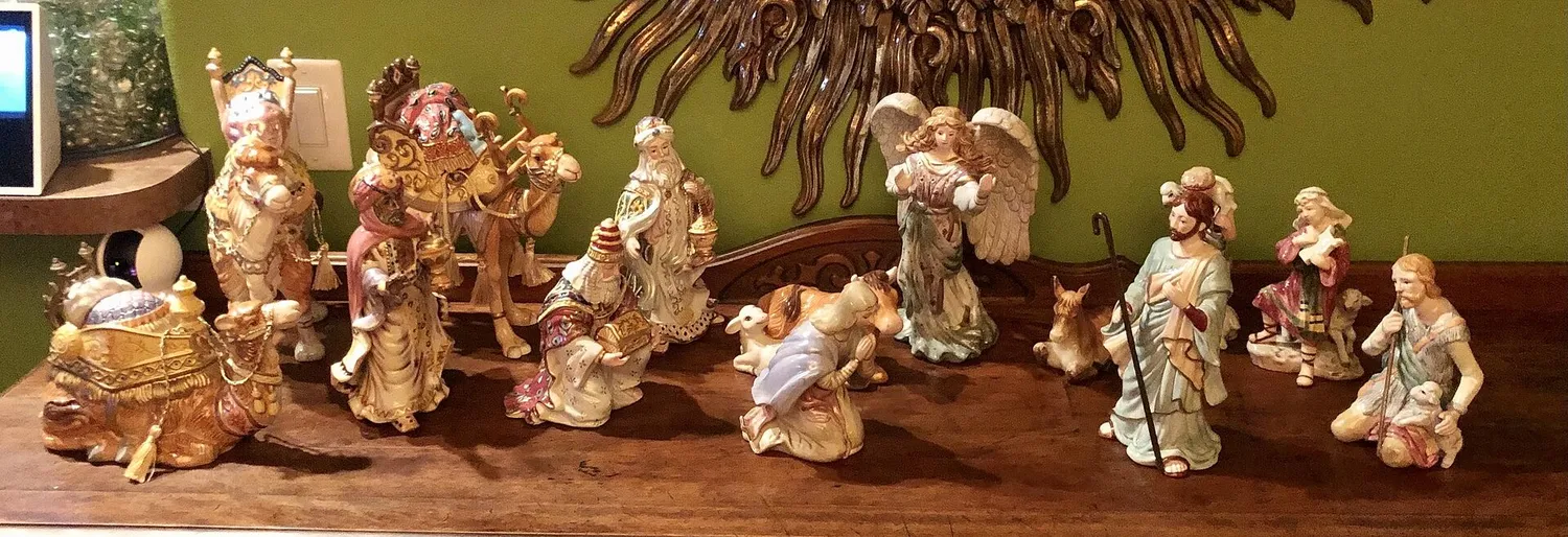 Fitz and Floyd Nativity Statuetta Asino Presepe 14 cm Gres