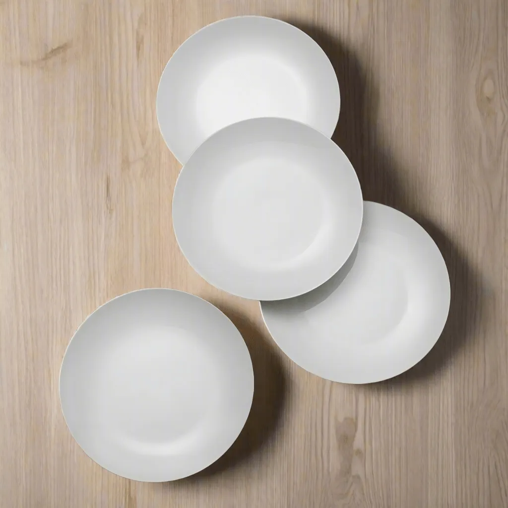 Fitz and Floyd Everyday White Coupe Piatti Piani 26,7 cm Set 4