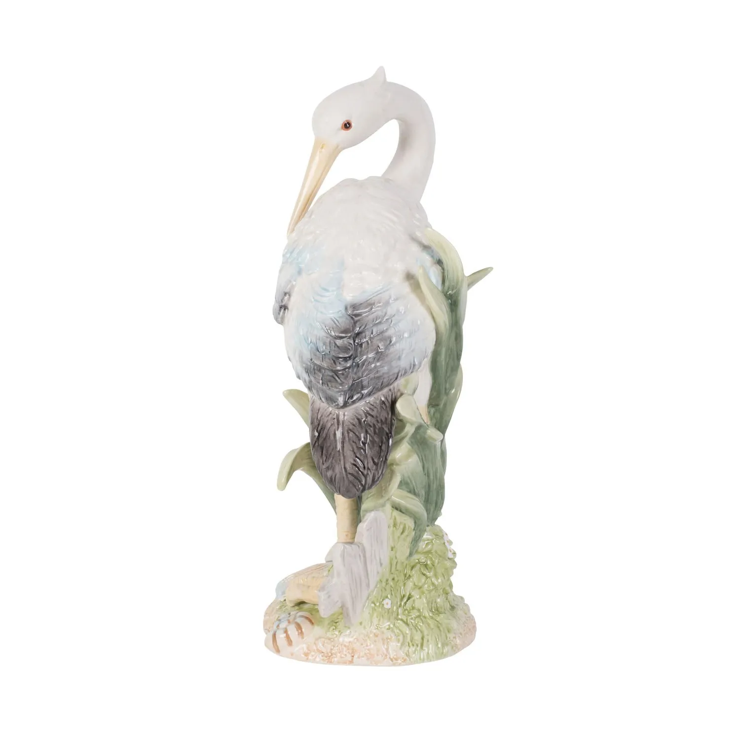 Fitz and Floyd Newport Home Tall Egret Facing Backward 14.25 statuetta 36 cm