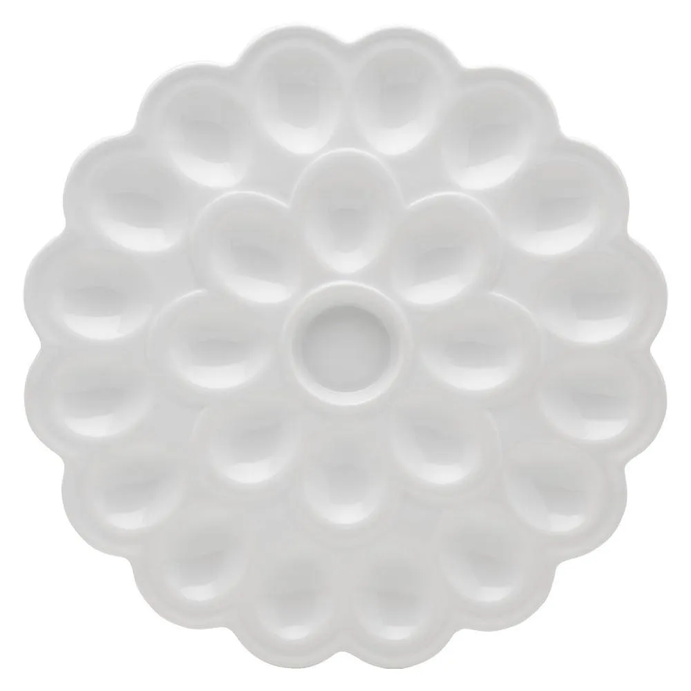 Fitz and Floyd Everyday White Flower Egg vassoio uova 35 cm