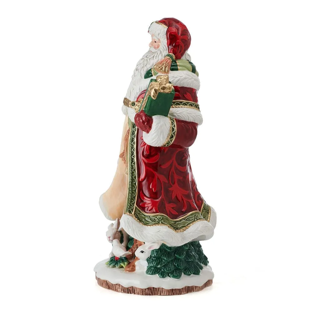 Fitz and Floyd Telluride Studio Santa Statuetta 13 IN Rossa