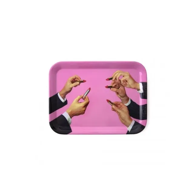 Seletti Toiletpaper Lipstick vassoio rosa