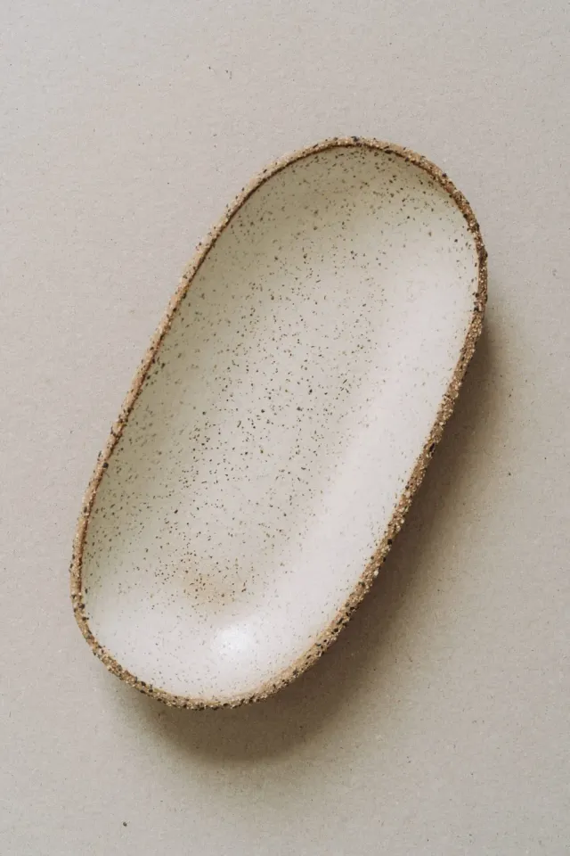 Poemi Wa Vassoio Ovale 28 cm Beige Opaco