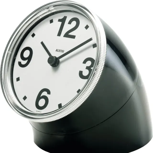 Alessi Cronotime Orologio da Tavolo nero ABS