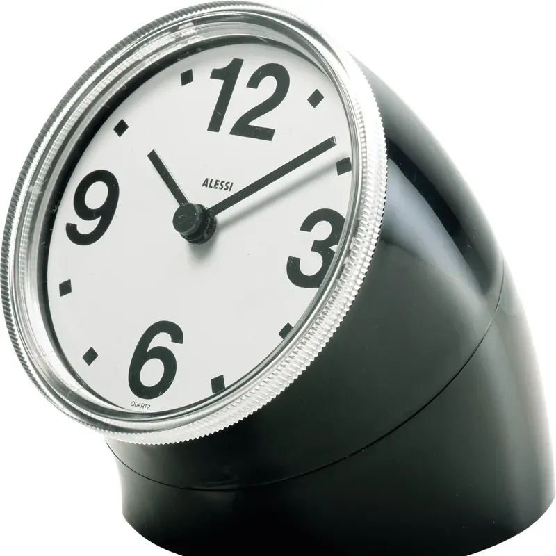 Alessi Cronotime Orologio da Tavolo nero ABS