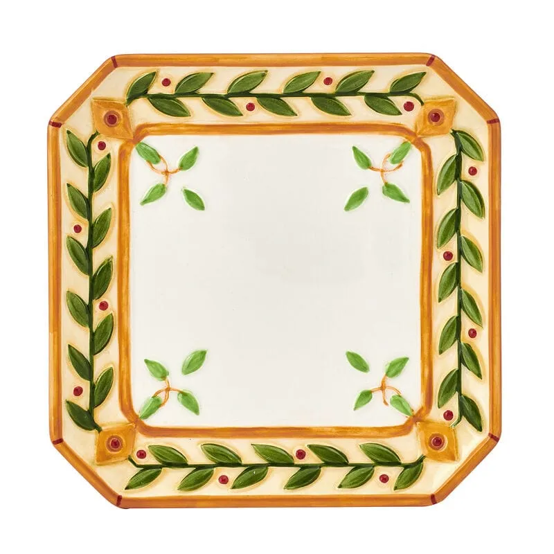 Fitz and Floyd Santa's Gift piatto antipasti con spalmatore maiolica