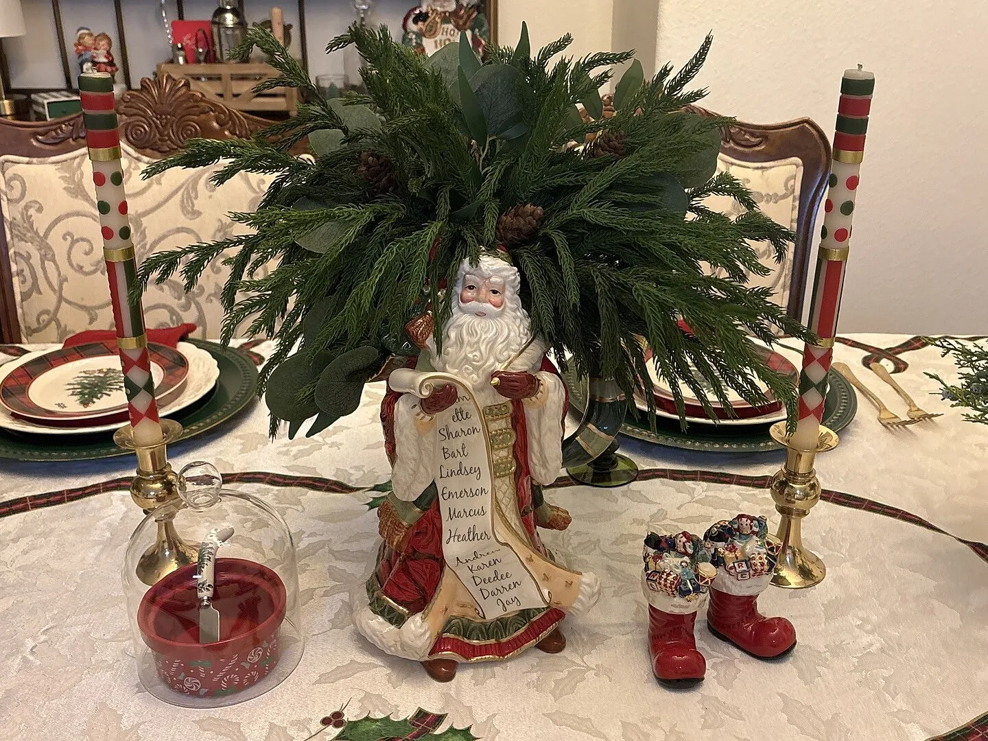Fitz and Floyd Holiday Home Santa brocca ceramica 1,4 L natalizia