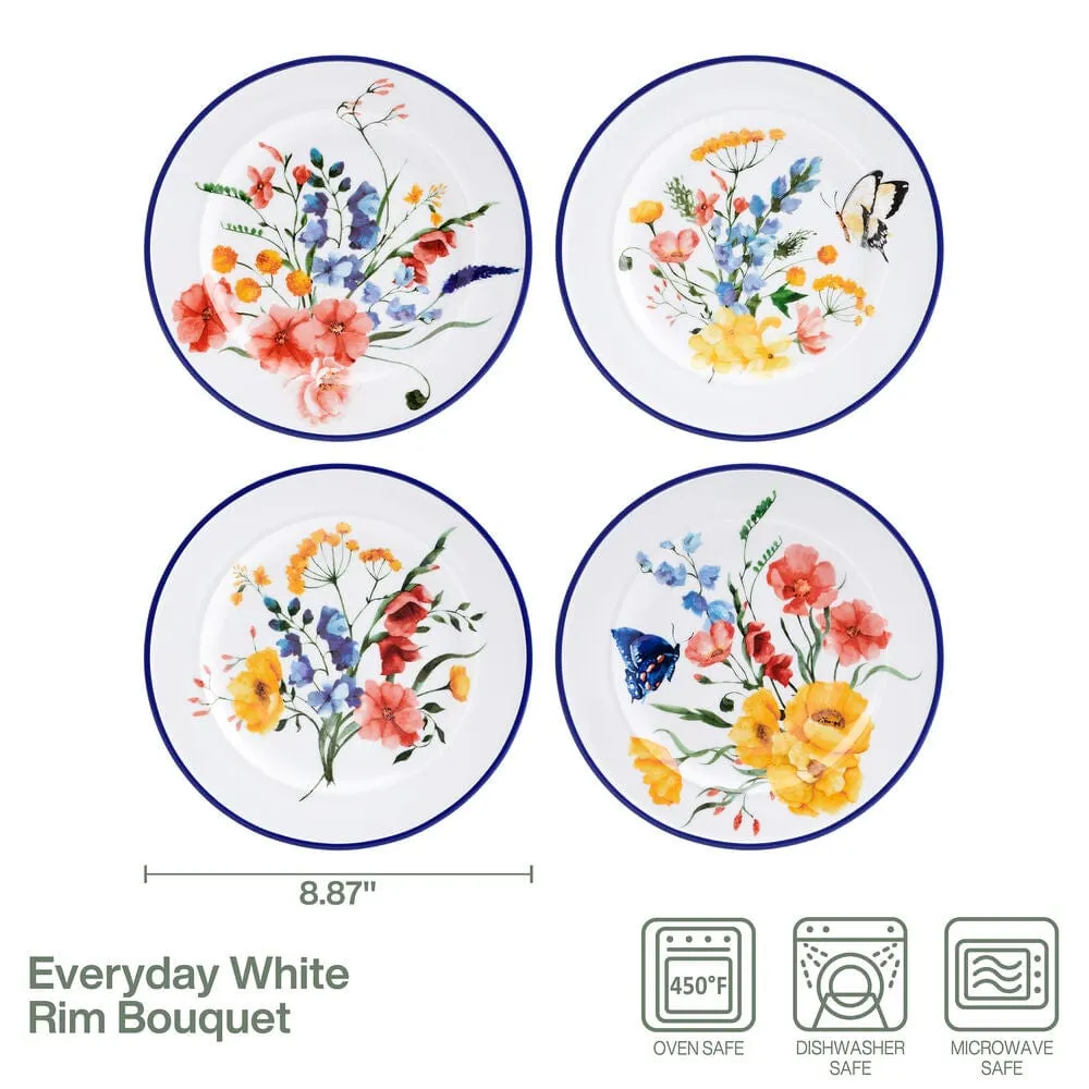 Fitz and Floyd Everyday White 4 piatti insalata 22 cm