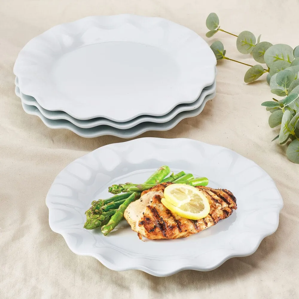 Fitz and Floyd Everyday White Scalloped servizio piatti 12 pezzi bianco
