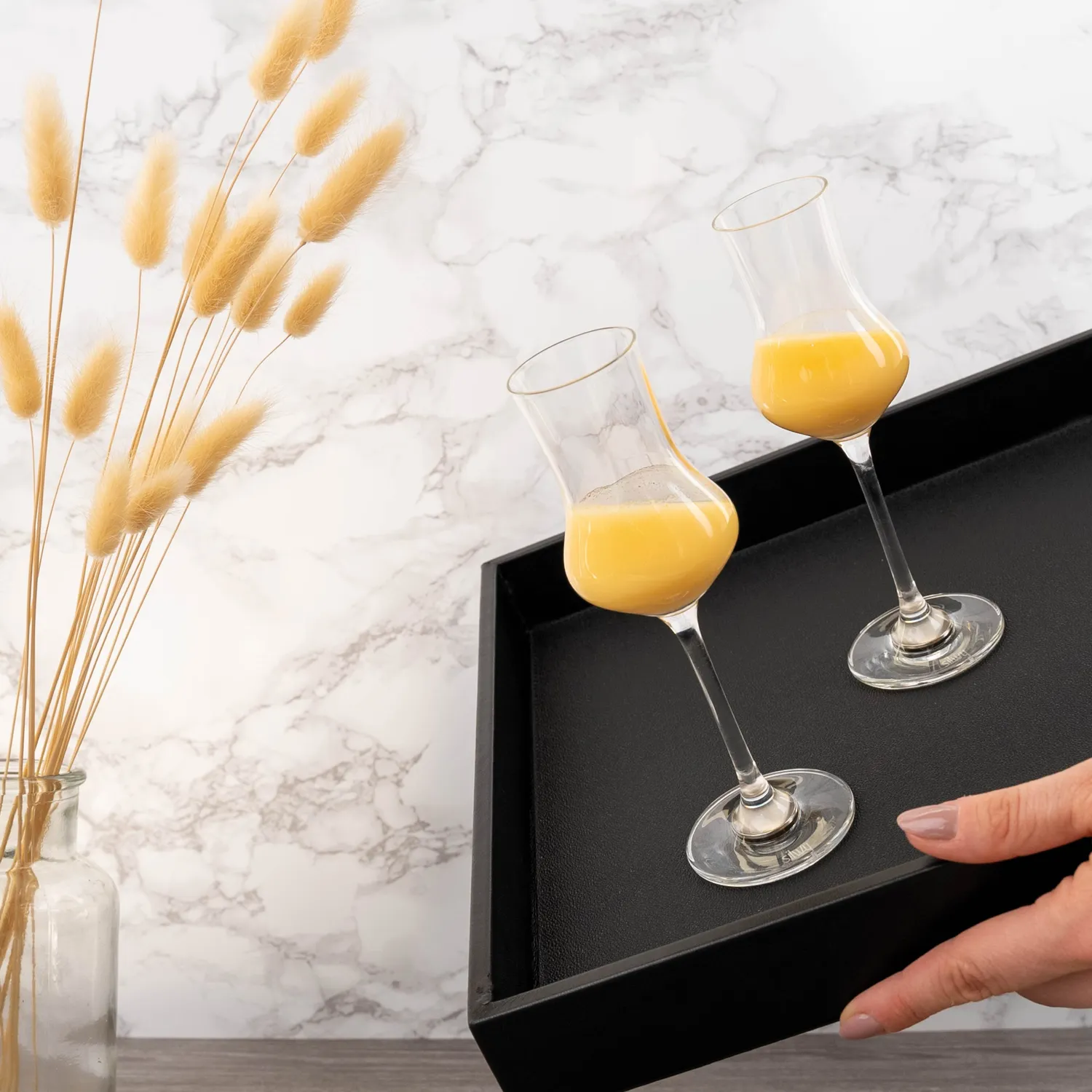 Silwy Liquore bicchieri magnetici cristallo 2 pezzi antiscivolo