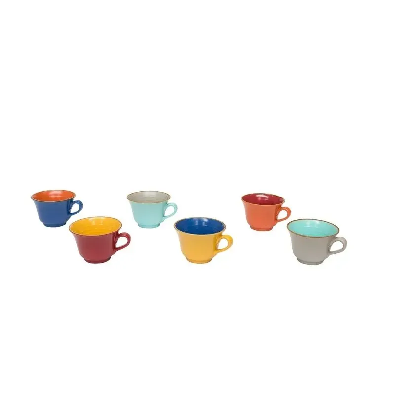 Novità Home Mediterraneo set 6 tazze colazione gres