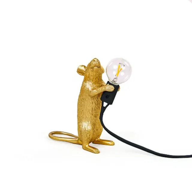 Seletti Mouse Lamp lampada topo oro in piedi LED