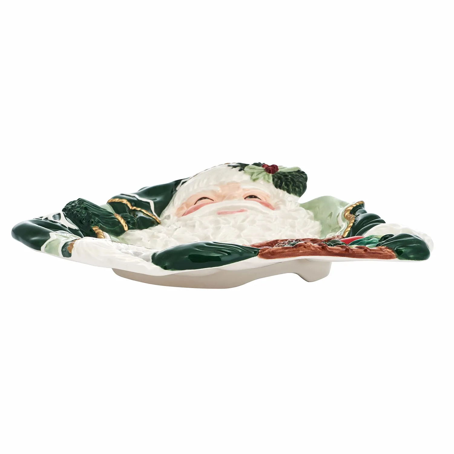 Fitz and Floyd Winter Frost Santa piatto antipasti in ceramica