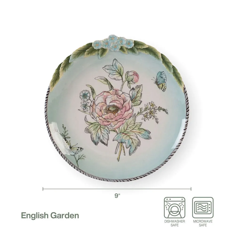 Fitz and Floyd English Garden Bloom set 4 piatti insalata 23 cm