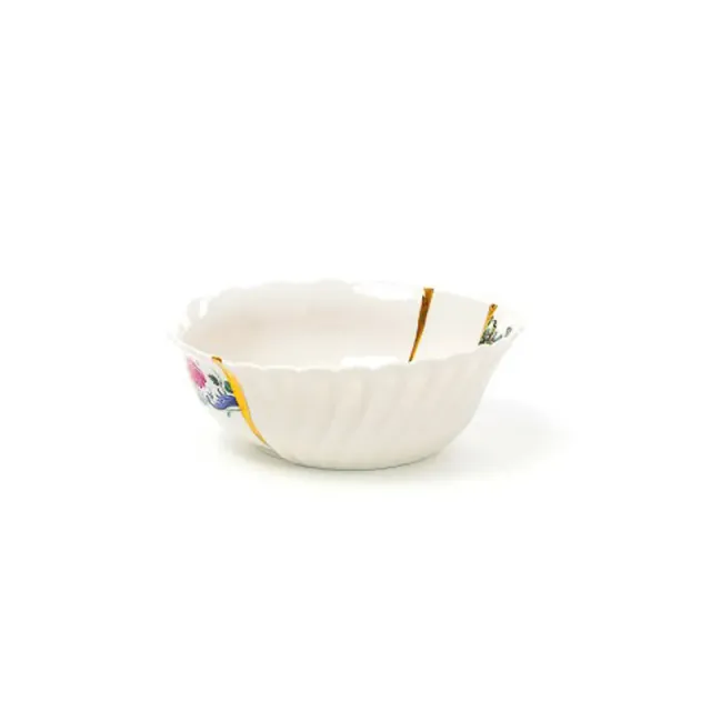 Seletti Kintsugi ciotola 2 porcellana oro