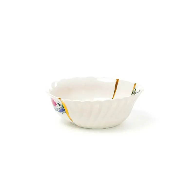 Seletti Kintsugi ciotola 2 porcellana oro