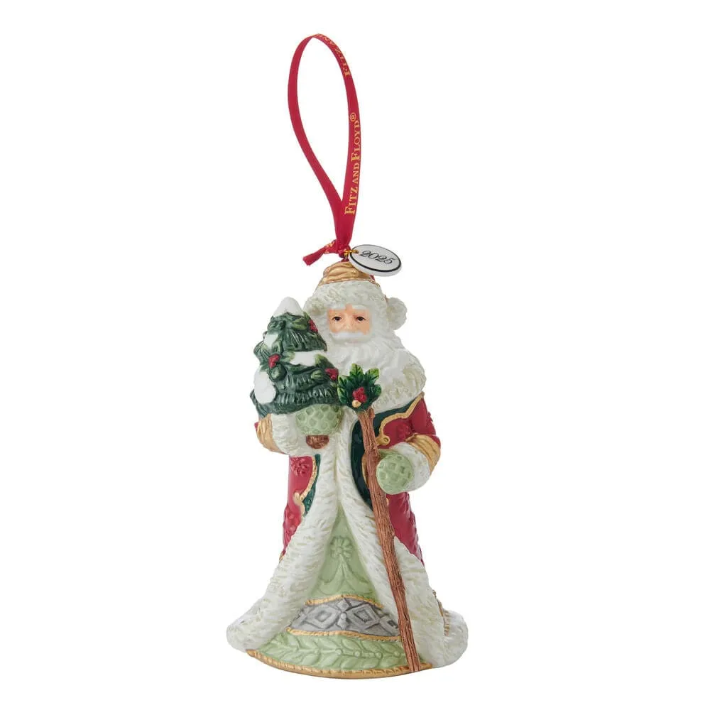 Fitz and Floyd Woodland Holiday campanella Santa 2025 ceramica